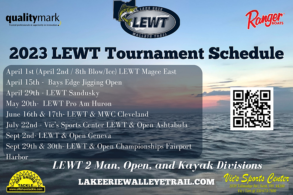 2022 LEWT Walleye Fishing Tournaments Lake Erie Walleye Trail
