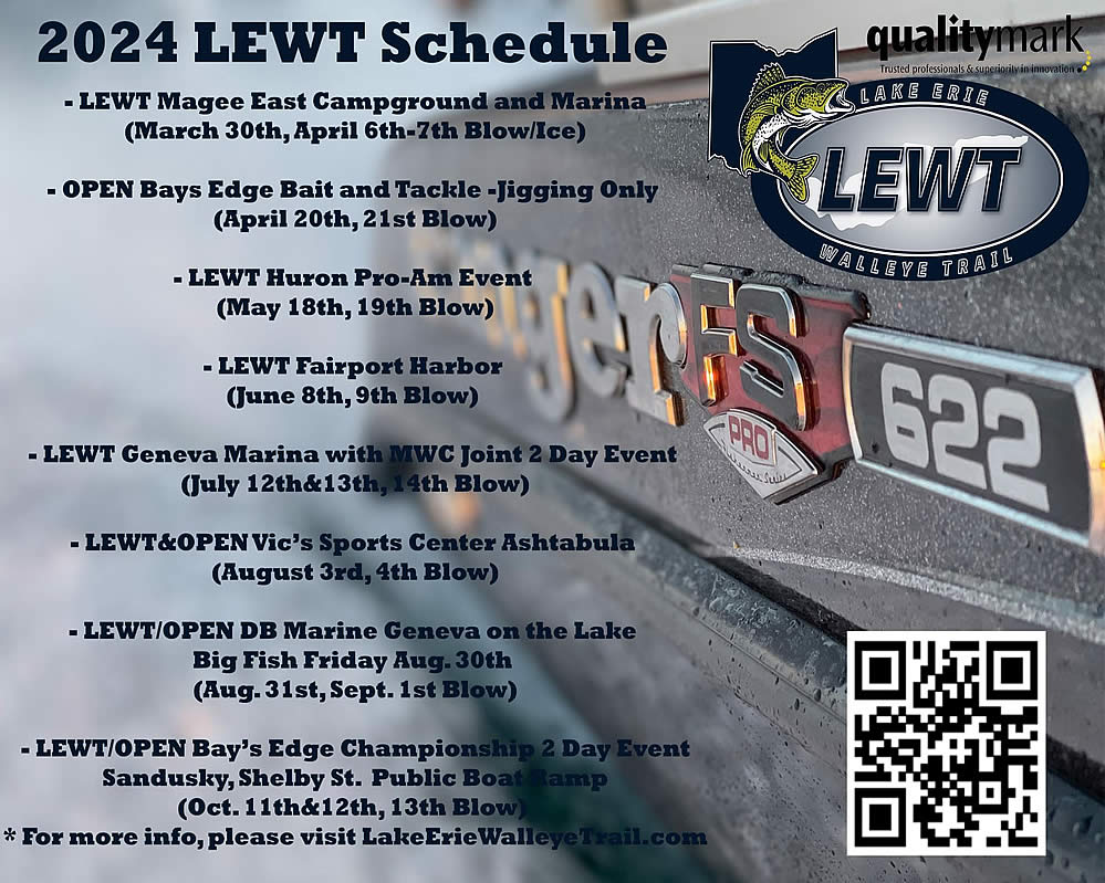 LEWT 2024 Schedule - Lake Erie Walleye Trail
