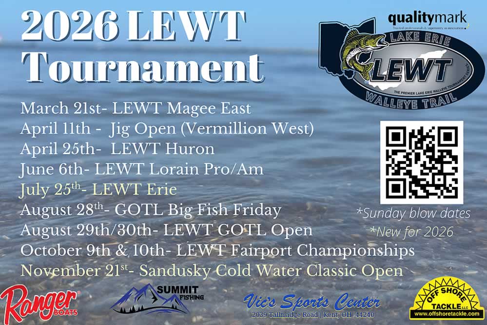 Lake Erie Walleye Trail - LEWT 2026 Schedule